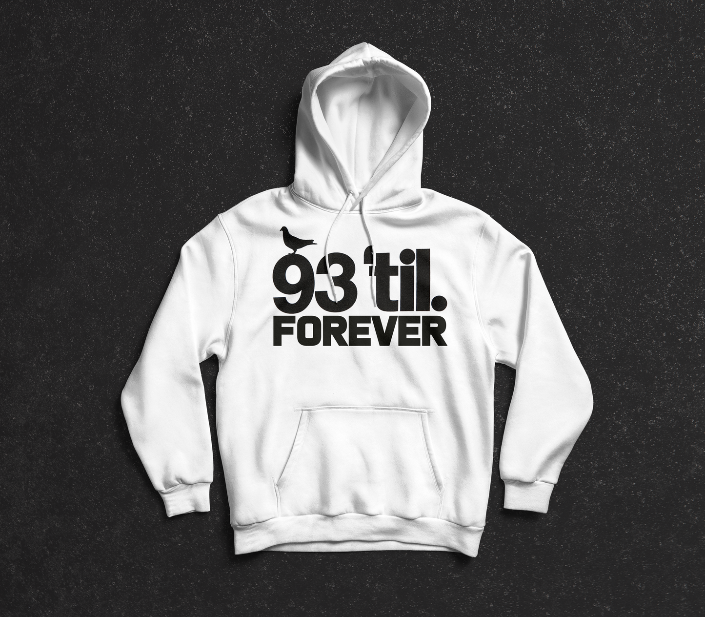 93Til Forever Logo Hoodie - White